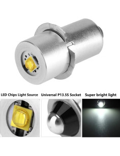 Bombilla LED LudoPam P13.5S 200 Lúmenes 6-24V para Linternas 2