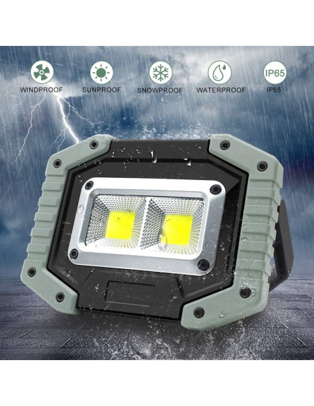 Luz de Trabajo LED Recargable LightingWill 30W 1500LM IP65
