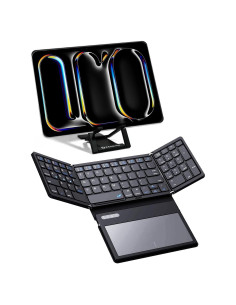Teclado Bluetooth Plegable ZenRich con Touchpad y Soporte