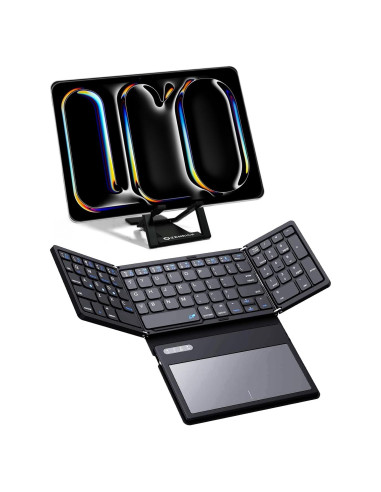 Teclado Bluetooth Plegable ZenRich con Touchpad y Soporte