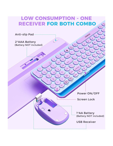 Teclado y Ratón Bluetooth Seenda CTU-301 Multi-Dispositivo