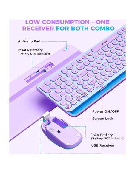 Teclado y Ratón Bluetooth Seenda CTU-301 Multi-Dispositivo