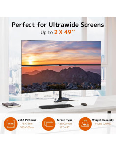Soporte Doble para Monitor Putilsen Mount 17-49" Negro 2