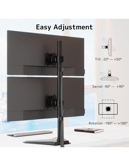 Soporte Doble para Monitor Putilsen Mount 17-49" Negro