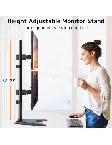 Soporte Doble para Monitor Putilsen Mount 17-49" Negro