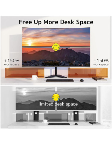 Soporte Doble para Monitor Putilsen Mount 17-49" Negro