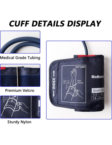 Manguito de Presión Arterial Pequeño Medhome 14-24cm Compatible