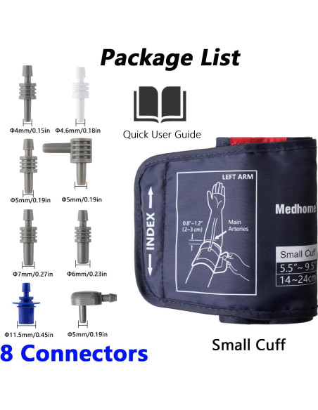 Manguito de Presión Arterial Pequeño Medhome 14-24cm Compatible