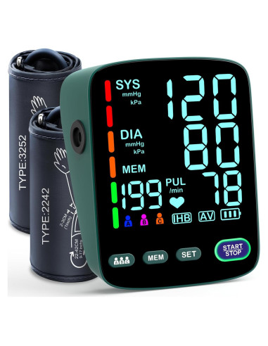 Monitor de Presión Arterial Automático FIYES con 2 Manguitos