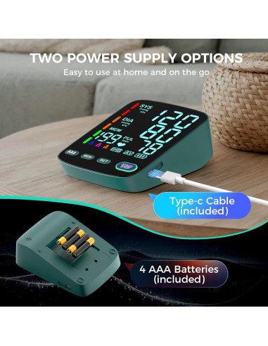 Monitor de Presión Arterial Automático FIYES con 2 Manguitos