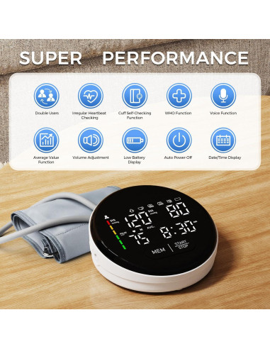 Esfigmomanómetro Automático Brazo Superior Jamr BN1WC 240 Memorias