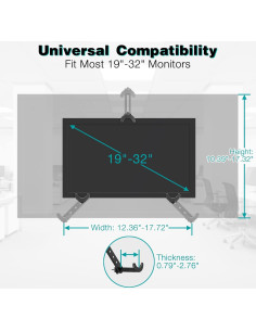 Adaptador VESA MOUNT PRO para Monitores 19-32" No VESA 2