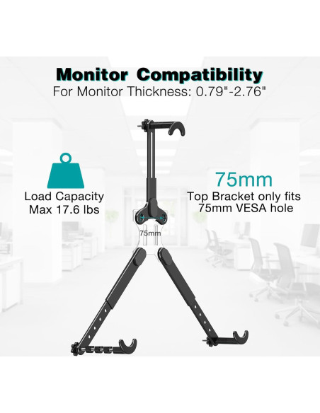 Adaptador VESA MOUNT PRO para Monitores 19-32" No VESA