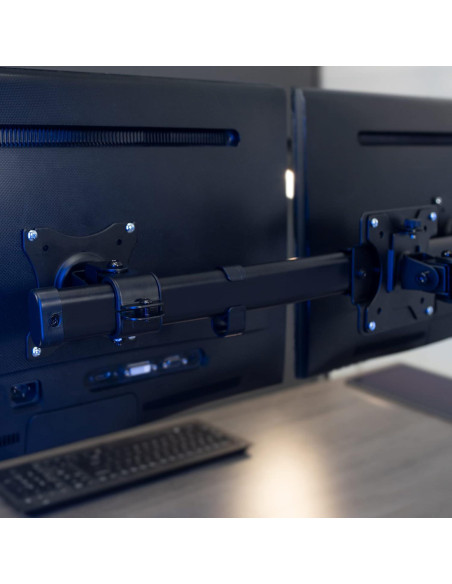 Adaptador Soporte VESA Doble VIVO MOUNT-VW02A 2 Monitores 27"