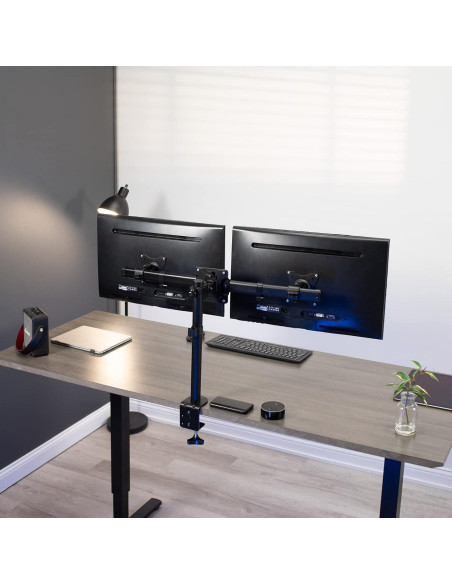 Adaptador Soporte VESA Doble VIVO MOUNT-VW02A 2 Monitores 27"