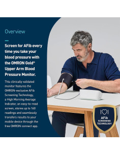 Monitor de Presión Arterial OMRON Gold - Detección AFib y Bluetooth 2