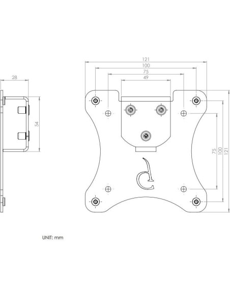 Soporte de Monitor VESA Gladiator Joe para MSI Optix MAG342CQR