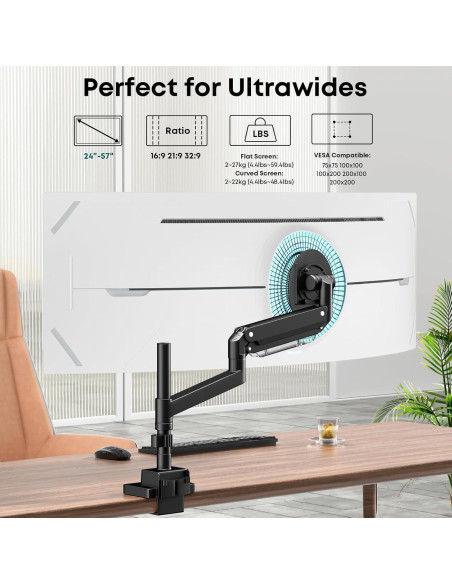Soporte de Monitor Putilsen Mount Ajustable 24-57" Negro