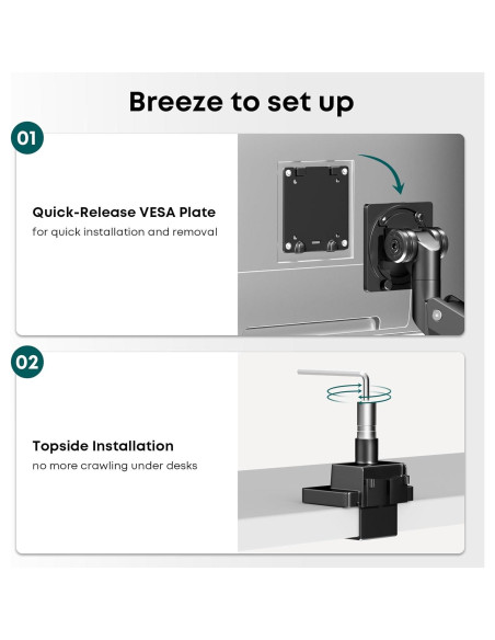 Soporte de Monitor Putilsen Mount Ajustable 24-57" Negro