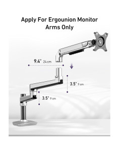 Extensión Brazo de Monitor ErgoUnion Plata para Soporte Serie E 2