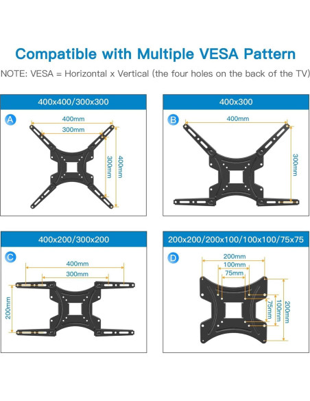 Soporte de Pared para TV Pipishell PIMF2 26-55" Articulado 30kg