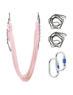 Columpio de Yoga Aéreo SKYPHAROS 5.5m Nylon Tricot Rosa