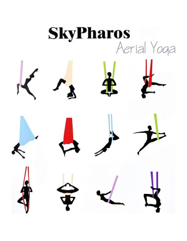 Columpio de Yoga Aéreo SKYPHAROS 5.5m Nylon Tricot Rosa