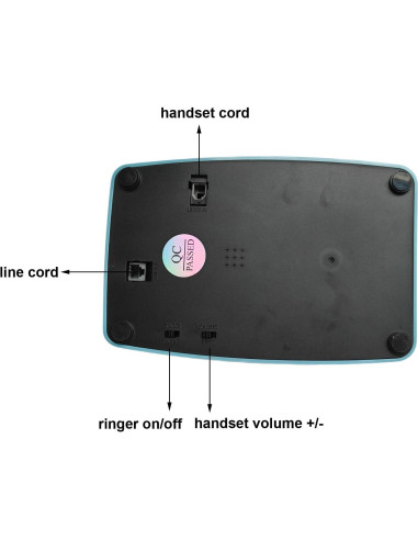 Teléfono Retro de Línea Terrestre TelPal Azul 1960 con Timbre