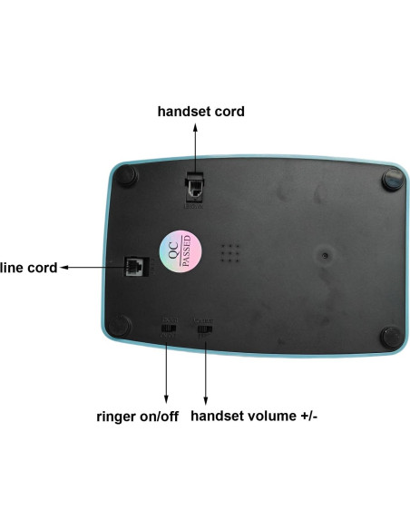 Teléfono Retro de Línea Terrestre TelPal Azul 1960 con Timbre