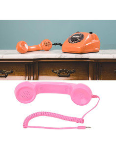 Auricular Retro TUORE Rosa 3.5mm con Control de Volumen 2