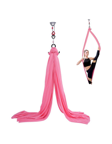 Hamaca de Yoga Aéreo AGULIUM 3.0x2.8m 500kg Rosa