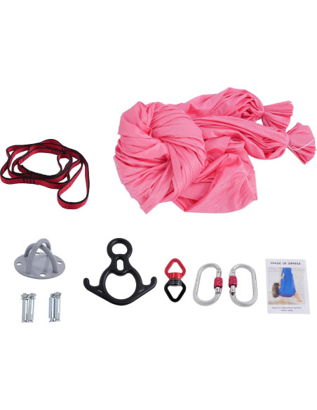 Hamaca de Yoga Aéreo AGULIUM 3.0x2.8m 500kg Rosa