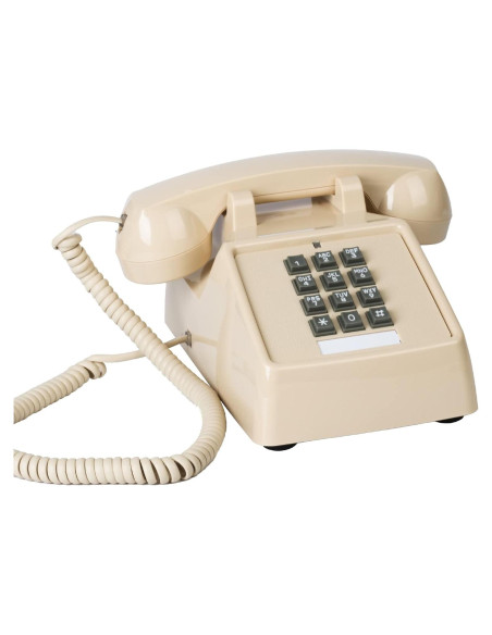 Teléfono de Cuerda Vintage Sangyn Beige con Timbre Mecánico