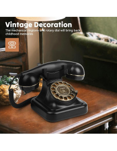 Teléfono Rotativo Retro Sangyn para Línea Fija 1.08kg 2