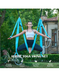 Columpio de Yoga Aéreo ZELUS con Kit de Montaje y Extensiones 2