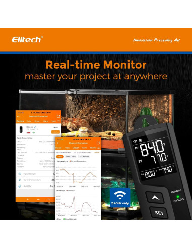 Controlador de Temperatura y Humedad Elitech STC-1000WiFi