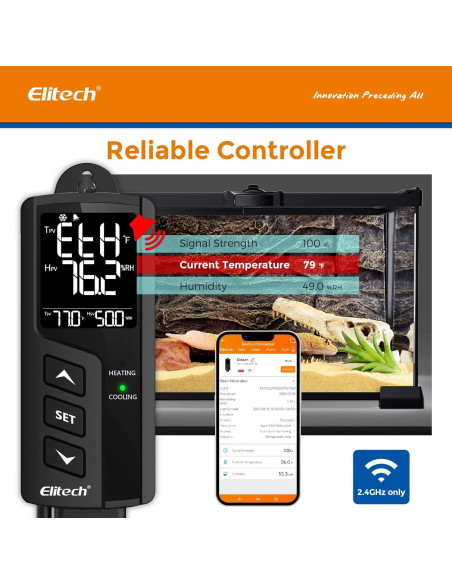 Controlador de Temperatura y Humedad Elitech STC-1000WiFi