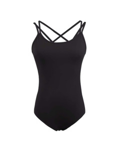 Leotardo de ballet Gerrit para mujer, nylon elástico negro, XS-S