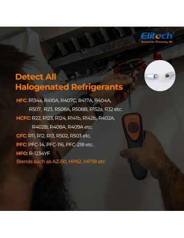 Detector de Fugas de Refrigerante Elitech CLD-100UV Sensible