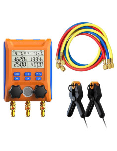 Manómetro Digital Elitech LMG-10 con Mangueras de Carga A/C