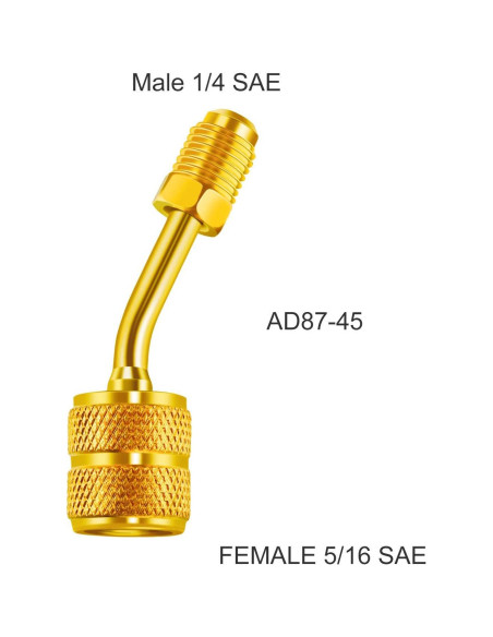 Válvula de Bola en Ángulo Mudder 1/4" y Adaptadores 7 Piezas