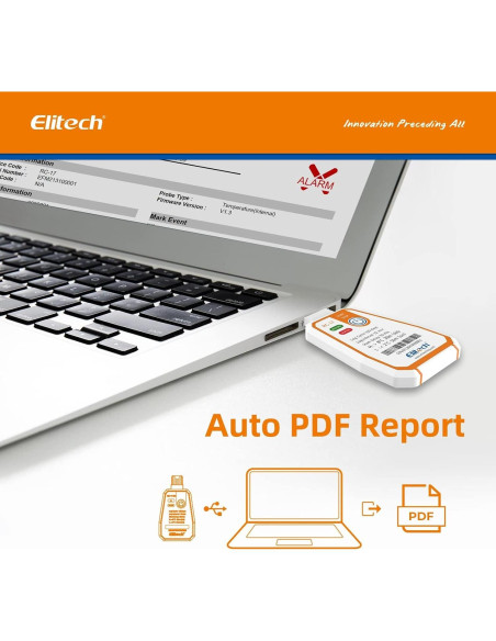 Registrador de Datos de Temperatura Elitech RC-17 USB -30 a 70C