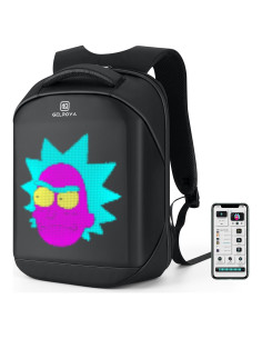 Mochila LED Gelrova 17" Control APP Unisex 21L Negro