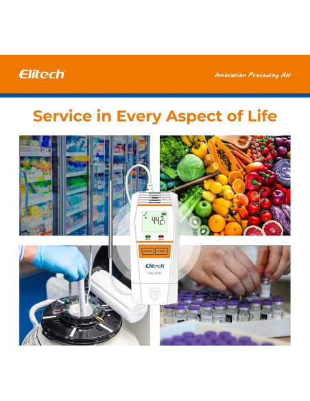 Registrador de Datos Elitech Tlog 100EL -196C a +150C Paquete de 4