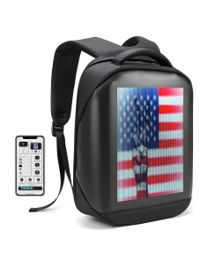 Mochila LED Programable Raoaoqoon 21L Impermeable 15.6"
