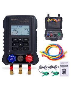 Manómetro Digital Rogvoc RV-521-1 para Refrigerantes HVAC