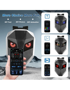 Mochila LED de Motocicleta DIY - Textura Fibra Carbono 28L 2