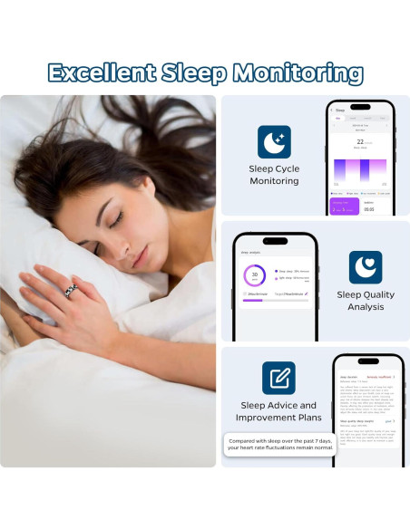 Anillo Inteligente de Salud Celestaura R9 Negro 9