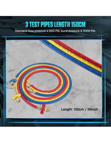 Manómetros Digitales HVAC MOTOCOCHE R410A R22 2 Vías