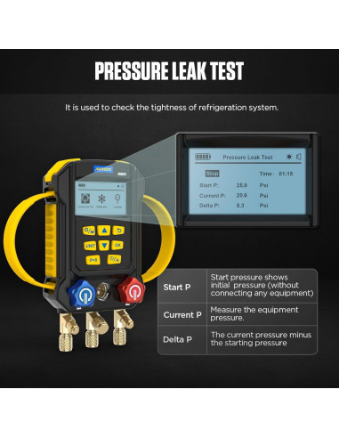Manómetro Digital AUTOOL LM160 para Refrigerantes HVAC